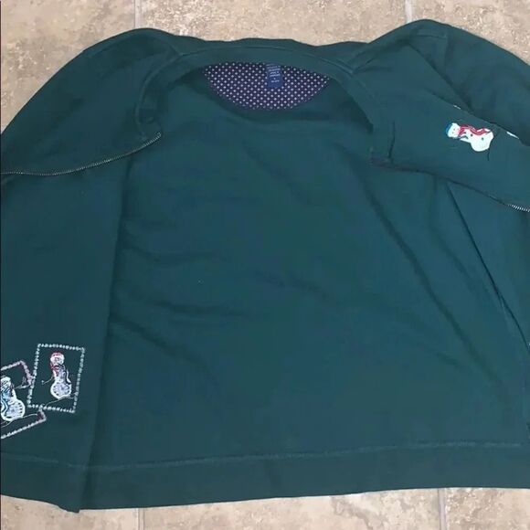 🌸 Karen Scott Ugly‎ Christmas Sweater Jacket Size Large🌸 - Picture 6 of 7